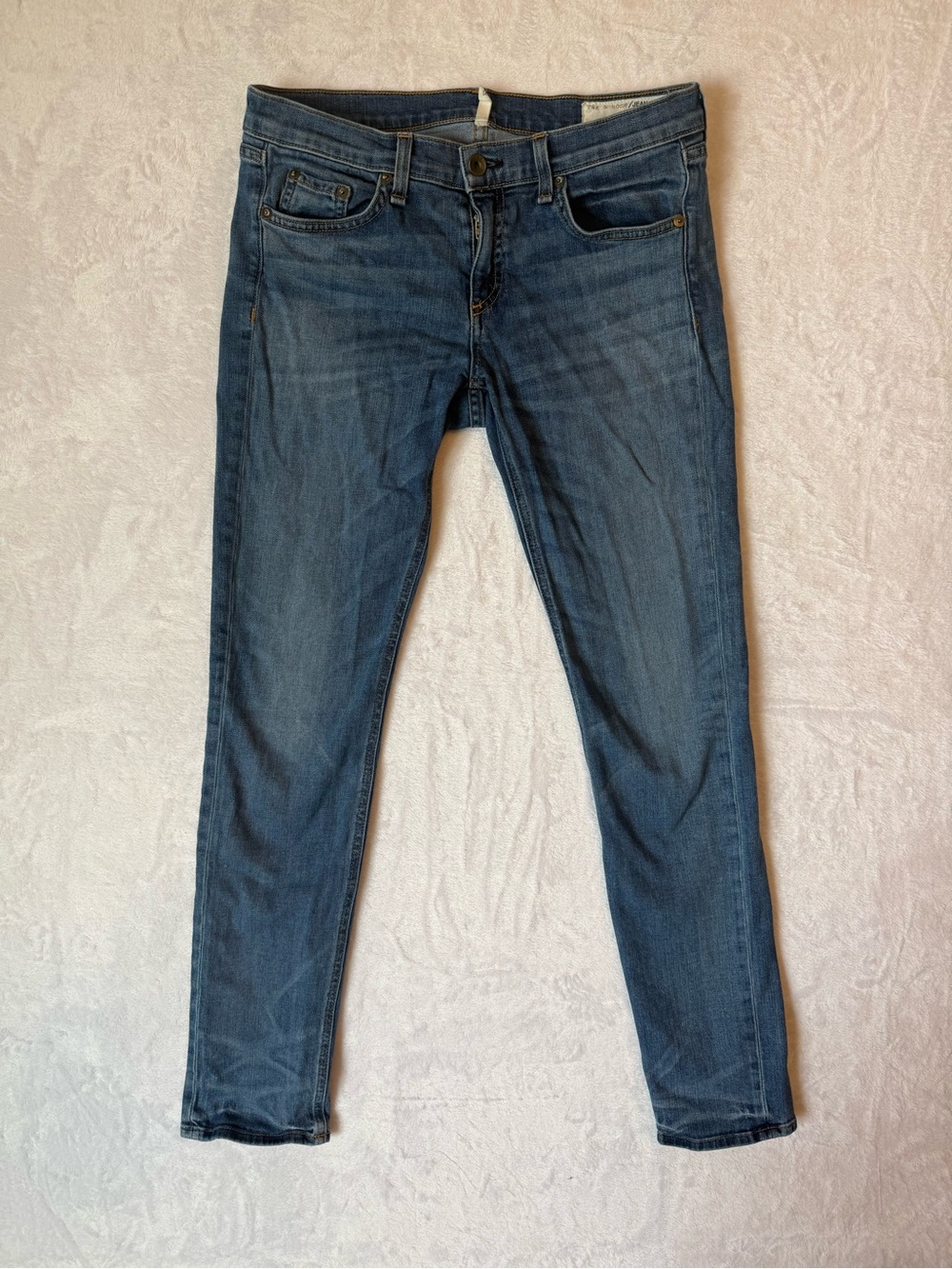 rag & bone Women's Skinny Jeans in Dark Blue Wash